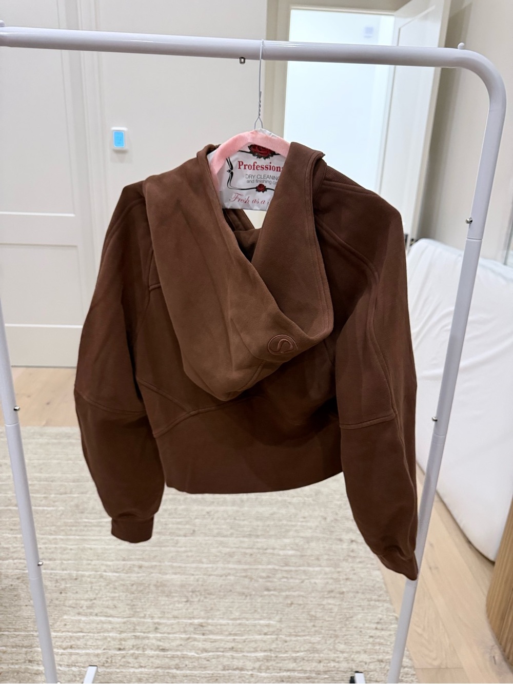 lululemon athletica Brown Half-Zip Hooded Sweater - Picture 2 of 3